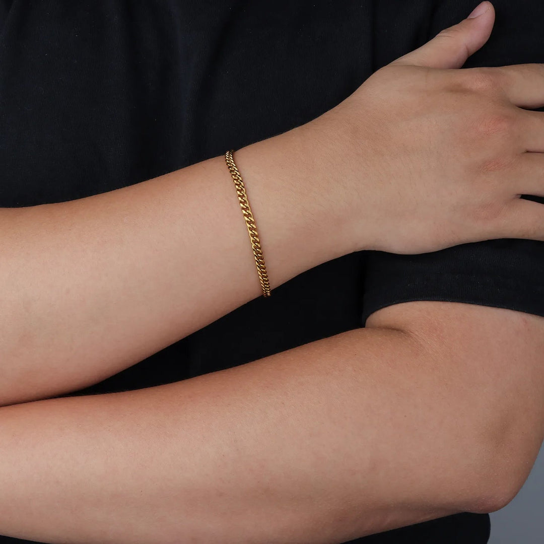 Cuban Link Chain Bracelet | Fashion Simple Men's Jewelry | Soria Jewelry