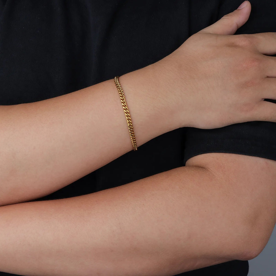 Cuban Link Chain Bracelet | Fashion Simple Men's Jewelry | Soria Jewelry