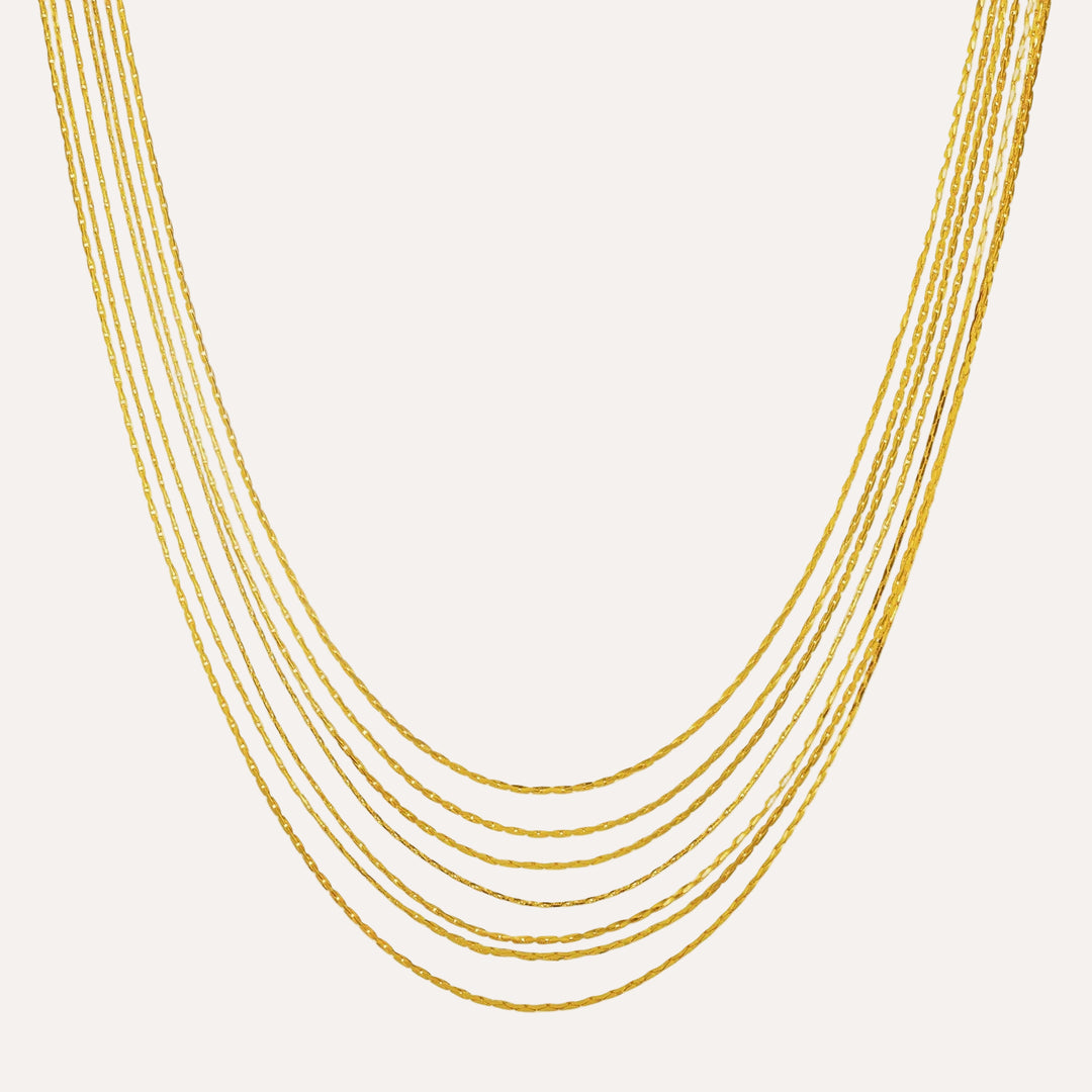 Gold Chain Necklace with Multi Layer Design for Women | Soria Jewelry