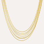 Load image into Gallery viewer, Gold Chain Necklace with Multi Layer Design for Women | Soria Jewelry
