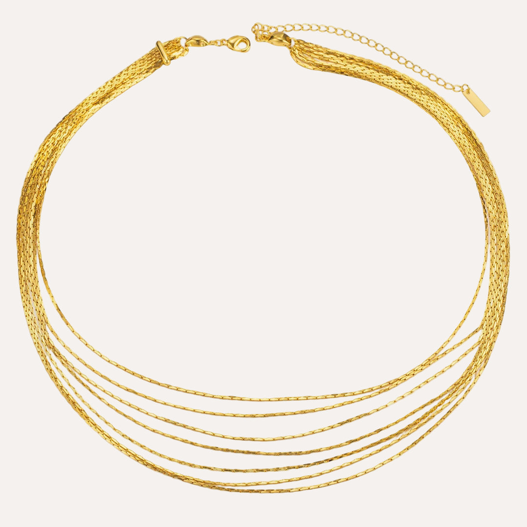 Gold Chain Necklace with Multi Layer Design for Women | Soria Jewelry