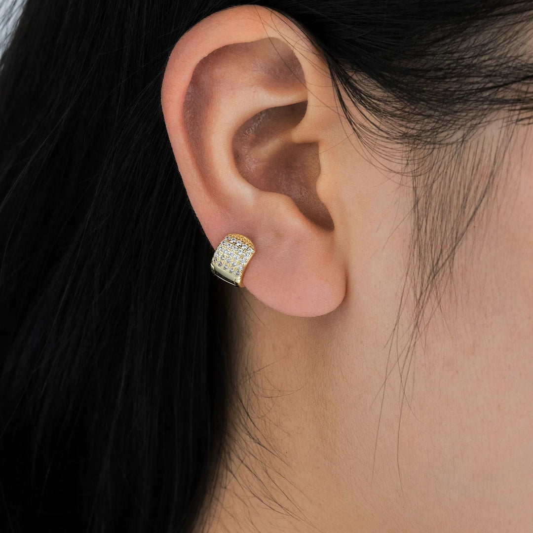 Gold Huggie Hoop Earrings for Women | Sparkle Zirconia Jewelry | Soria Jewelry