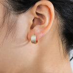 Load image into Gallery viewer, Gold Huggie Hoop Earrings for Women | Sparkle Zirconia Jewelry | Soria Jewelry
