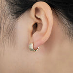 Load image into Gallery viewer, Gold Huggie Hoop Earrings for Women | Sparkle Zirconia Jewelry | Soria Jewelry
