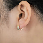 Load image into Gallery viewer, Gold Huggie Hoop Earrings for Women | Sparkle Zirconia Jewelry | Soria Jewelry
