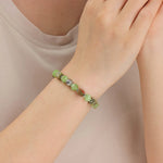 Load image into Gallery viewer, Beaded Bracelet for Women | Green and Metallic Stone Design | Soria Jewelry
