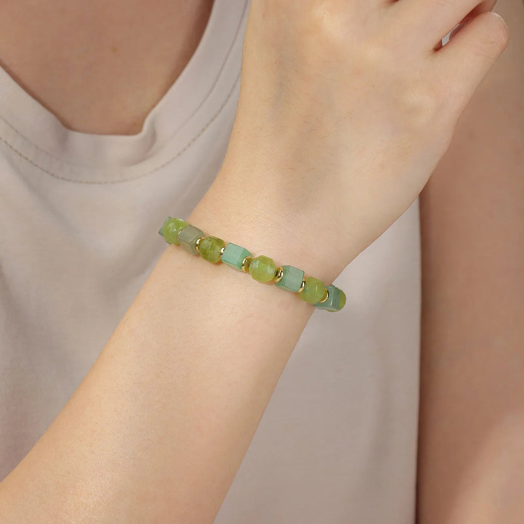 Beaded Bracelet for women | Natural Stone and Elastic Rope Design | Beaded Bracelet for women | Natural Stone and Elastic Rope Design | Soria Jewelry