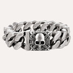 Load image into Gallery viewer, Skull Chain Bracelet for Men | Heavy Metal Biker Punk Gothic Style | Soria Jewelry
