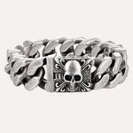 Load image into Gallery viewer, Skull Chain Bracelet for Men | Heavy Metal Biker Punk Gothic Style | Soria Jewelry

