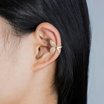 Load image into Gallery viewer, Leaf Clip on Earrings with Sparkling CZ Design for Women | Soria Jewelry
