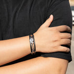 Load image into Gallery viewer, Leather Bracelet for Men | Multilayer Guitar Braided Design | Soria Jewelry
