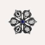 Load image into Gallery viewer, Navy Blue Bouquet Brooch with Crystal Design for Women Wedding | Soria Jewelry
