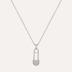 Load image into Gallery viewer, Pin Necklace for Women | Paperclip Crystal Pendant Niche Design | Soria Jewelry
