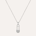 Load image into Gallery viewer, Pin Necklace for Women | Paperclip Crystal Pendant Niche Design | Soria Jewelry
