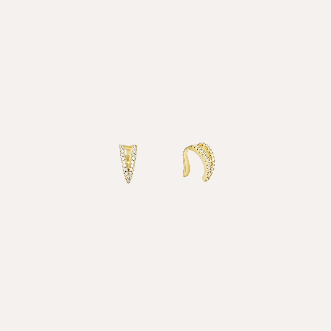 Gold Clip on Earrings for Women | No Piercing Earrings Jewelry | Soria Jewelry