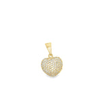 Load image into Gallery viewer, Small Hollow Pave Heart Pendant
