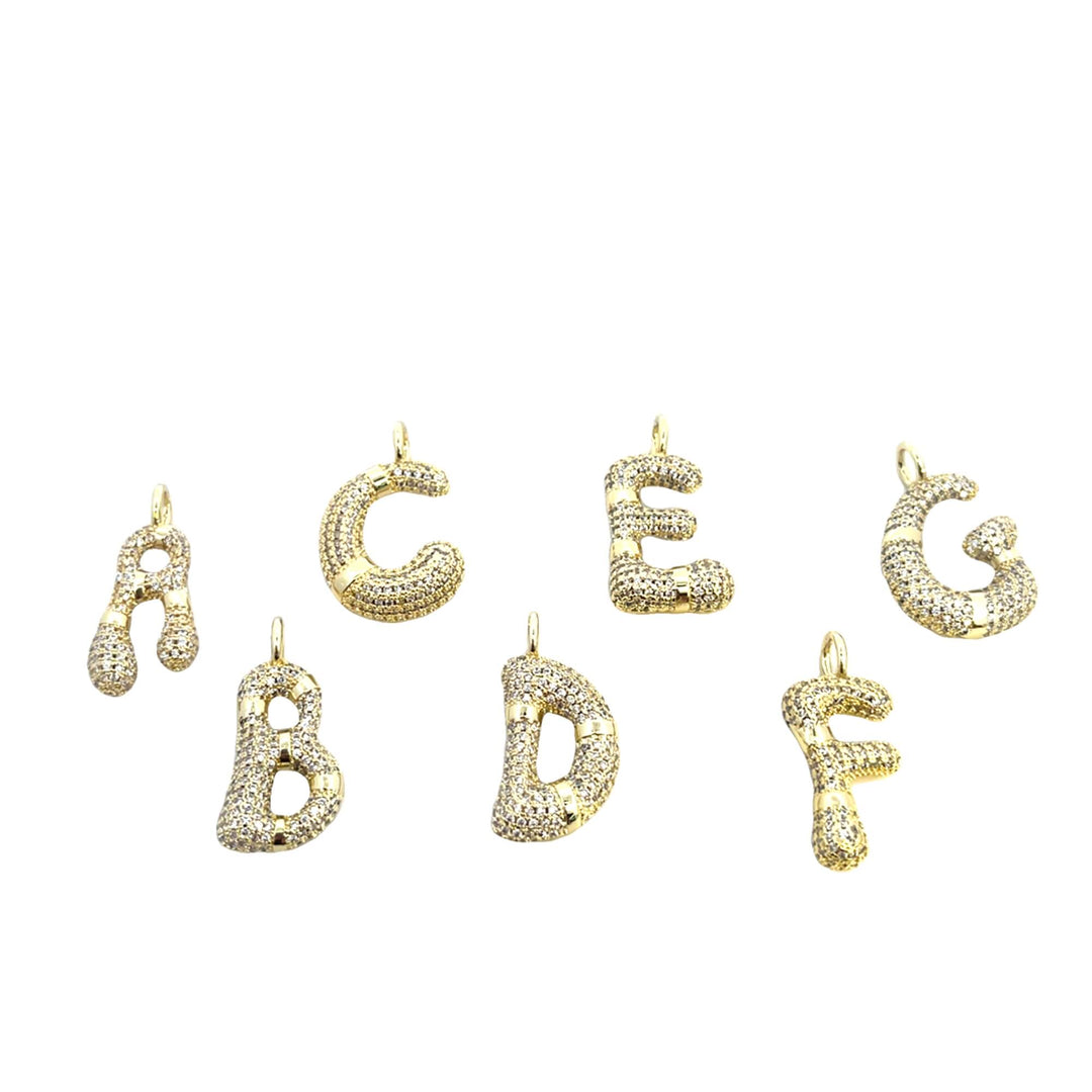 Glimmer Bubble Letter Pendant (A-Z)