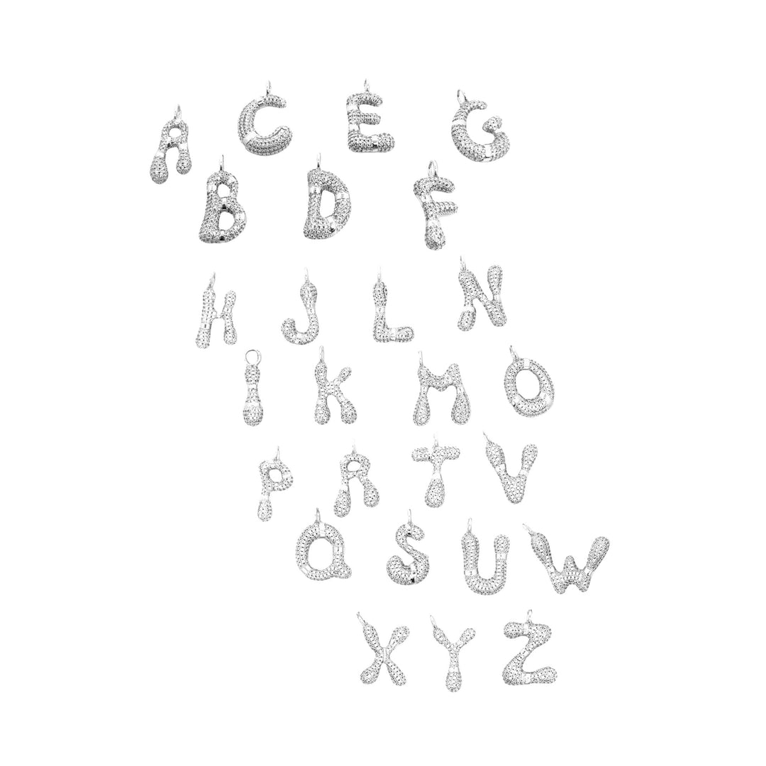 Glimmer Bubble Letter Pendant (A-Z)