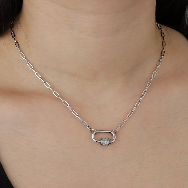 Crystal Locket Pendant Necklace
