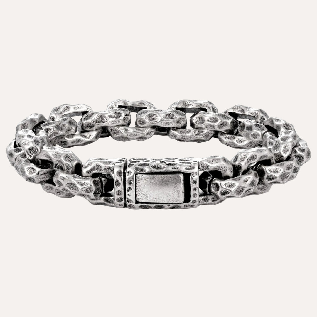 Chunky Chain Bracelet for Men | Retro Punk Gothic Hammer Design | Soria Jewelry
