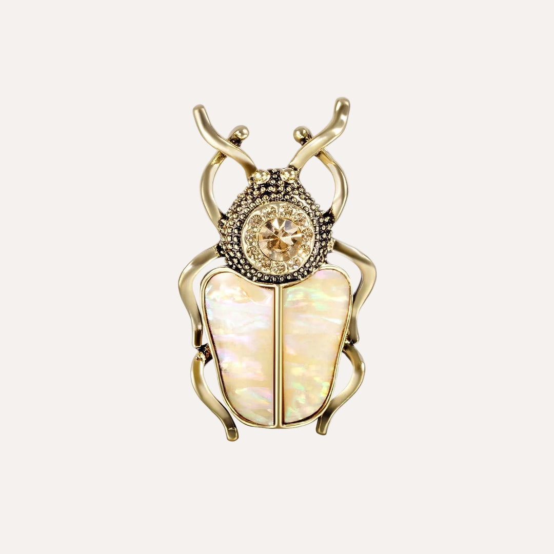 Shell Beetle Brooch Vintage Animal Lapel Pin for Women | Soria Jewelry