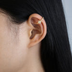 Load image into Gallery viewer, Gold Starburst Ear Cuffs for Women | Sparkly CZ Ear Clip | Soria Jewelry
