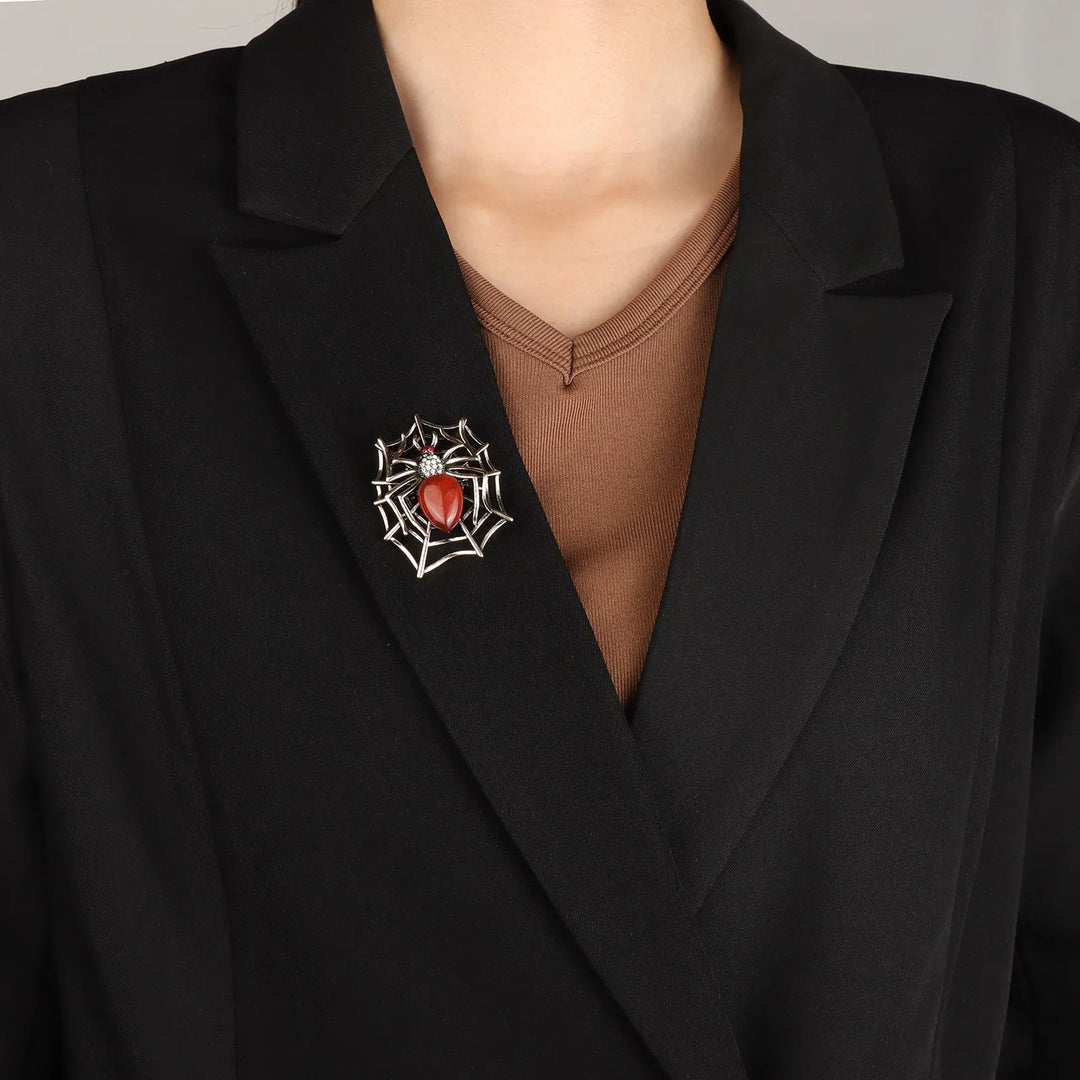 Spider Brooch for Women | Unique spider web design | Soria Jewelry