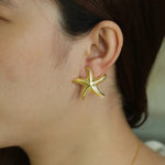 Load image into Gallery viewer, Starfish Earrings with Gold Tone Fashion Design for Women | Soria Jewelry
