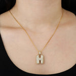 Load image into Gallery viewer, Initial Necklace for Women | Trendy Crystal Pendant Chain Necklace | Soria Jewelry
