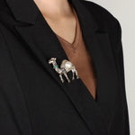 Load image into Gallery viewer, Camel Brooch for Women | Unique Animal Pin | Soria Jewelry
