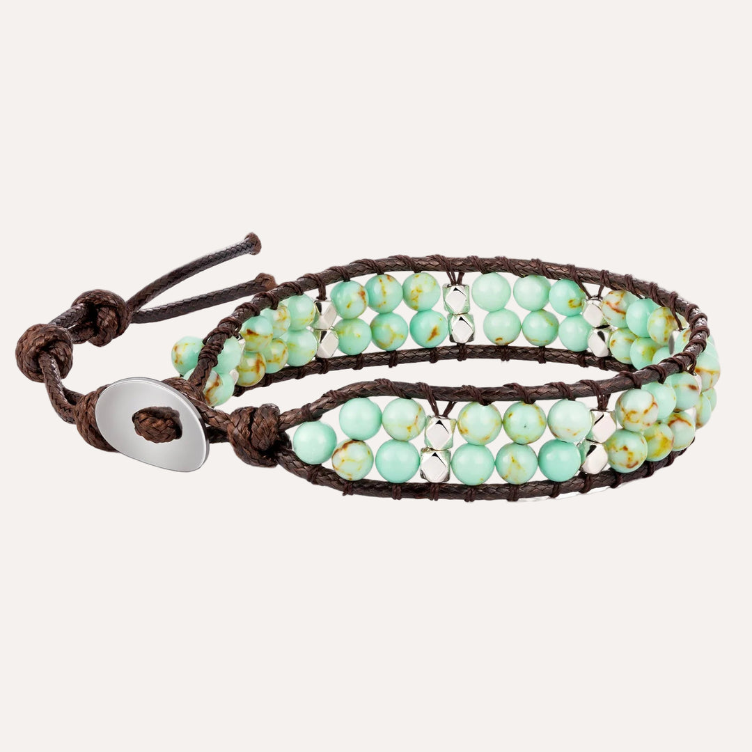 Beaded Woven Bracelet for Women | Fashion Double Layer Bead Design | Soria Jewelry