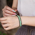 Load image into Gallery viewer, Beaded Woven Bracelet for Women | Fashion Double Layer Bead Design | Soria Jewelry
