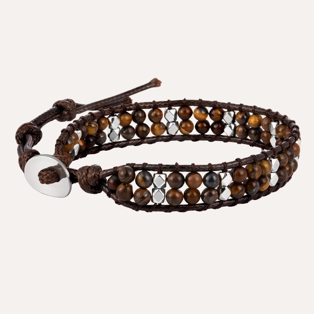 Beaded Woven Bracelet for Women | Fashion Double Layer Bead Design | Soria Jewelry