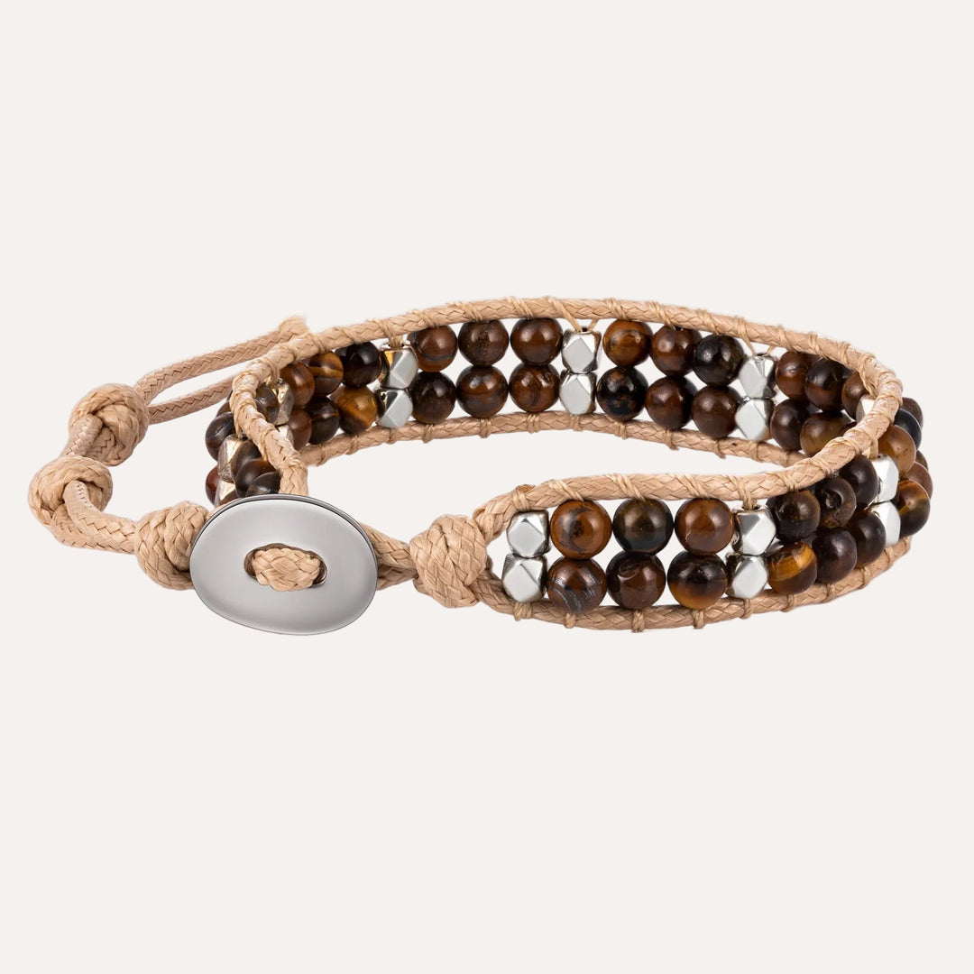 Beaded Woven Bracelet for Women | Fashion Double Layer Bead Design | Soria Jewelry