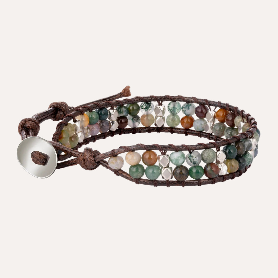 Beaded Woven Bracelet for Women | Fashion Double Layer Bead Design | Soria Jewelry