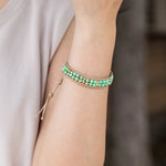 Load image into Gallery viewer, Beaded Woven Bracelet for Women | Fashion Double Layer Bead Design | Soria Jewelry
