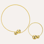 Load image into Gallery viewer, Necklace Bracelet Set for Women | Unique Gold Beads Design | Soria Jewelry
