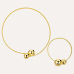 Load image into Gallery viewer, Necklace Bracelet Set for Women | Unique Gold Beads Design | Soria Jewelry
