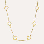 Load image into Gallery viewer, Four Leaf Clover Necklace for Women | Unique Hollow Chain Design | Soria Jewelry
