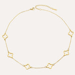 Load image into Gallery viewer, Four Leaf Clover Necklace for Women | Unique Hollow Chain Design | Soria Jewelry
