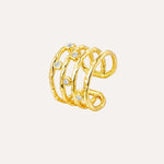 Load image into Gallery viewer, Gold Ring for Women | Unique Gold Multi Band Open Design | Soria Jewelry
