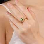 Load image into Gallery viewer, Gold Snake Ring for Women | Unique Crystal Jewelry | Soria Jewelry
