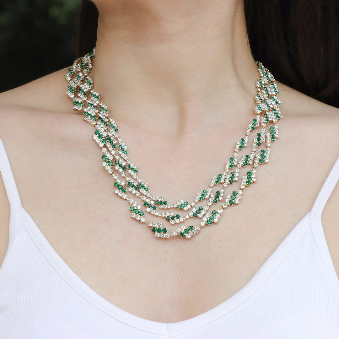 Unique Multilayer Necklace Bracelet Ring Earrings Set for Women | Soria Jewelry