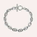 Load image into Gallery viewer, Silver Chain Link Bracelet for Women | Unique Oval Design | Soria Jewelry
