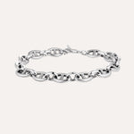 Load image into Gallery viewer, Silver Chain Link Bracelet for Women | Unique Oval Design | Soria Jewelry
