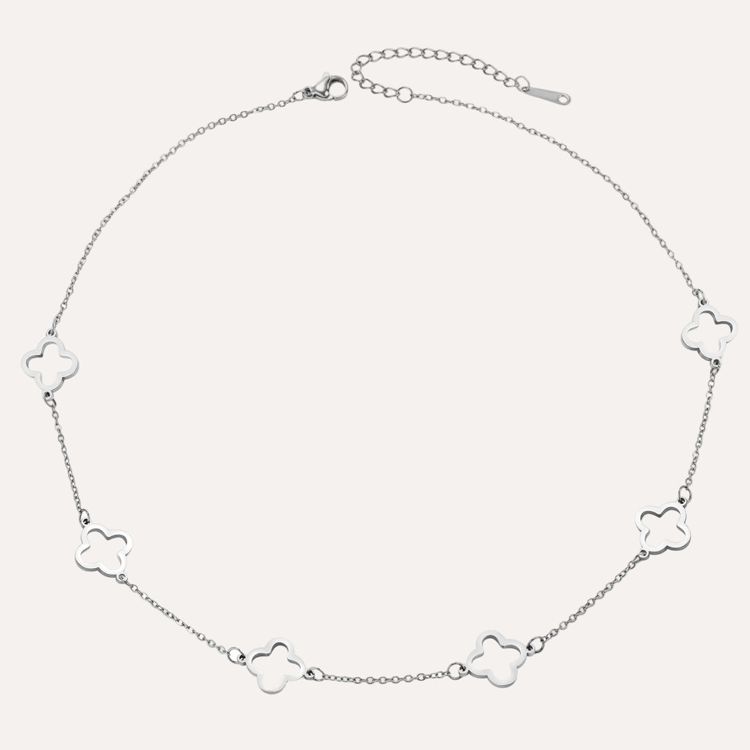 Four Leaf Clover Necklace for Women | Unique Hollow Chain Design | Soria Jewelry