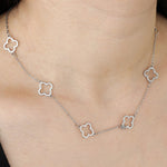 Load image into Gallery viewer, Four Leaf Clover Necklace for Women | Unique Hollow Chain Design | Soria Jewelry
