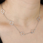 Load image into Gallery viewer, Four Leaf Clover Necklace for Women | Unique Hollow Chain Design | Soria Jewelry
