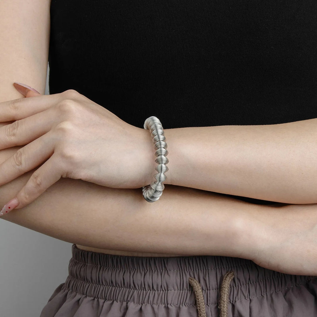 Silver Bracelet for Women | Unique Textured Design | Soria Jewelry