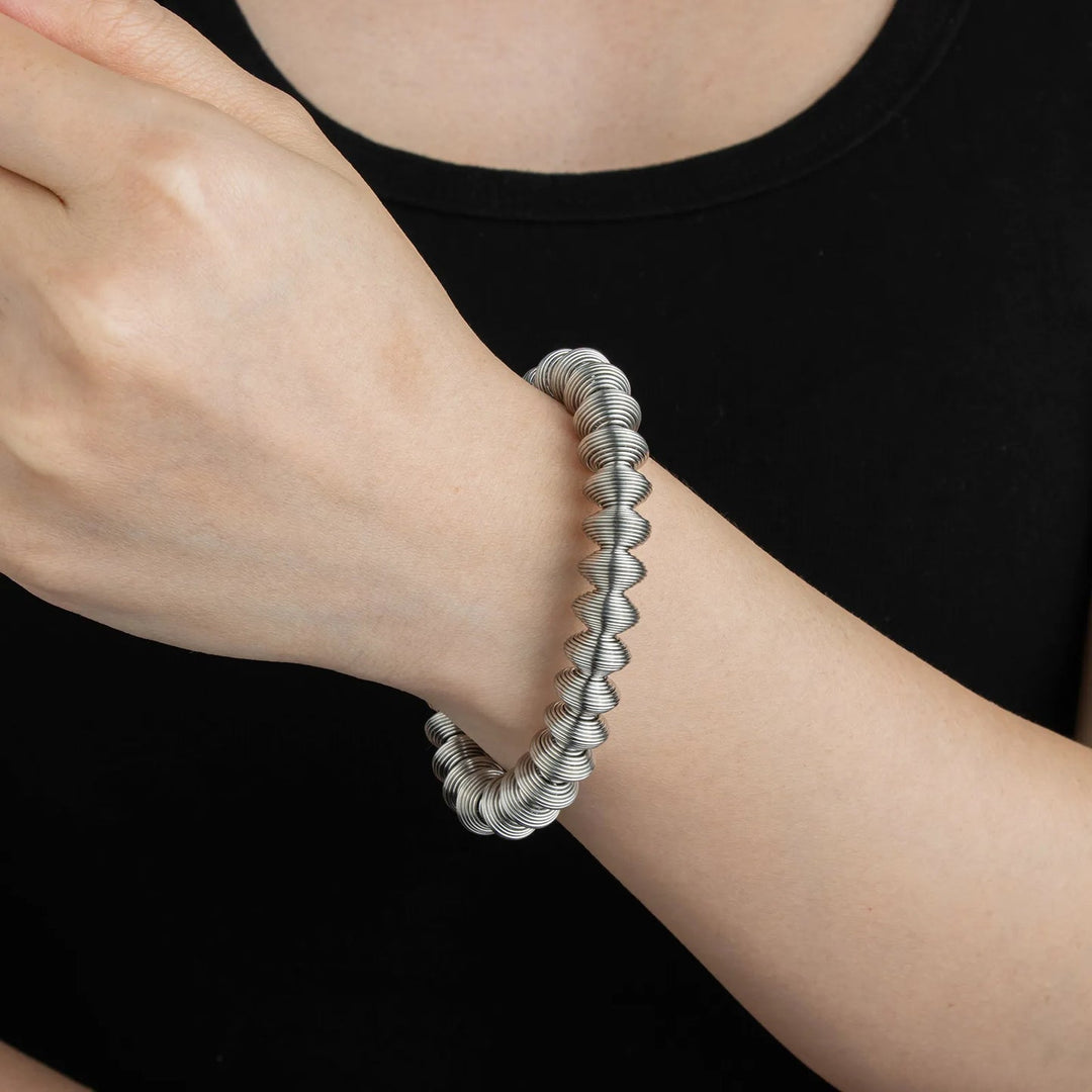 Silver Bracelet for Women | Unique Textured Design | Soria Jewelry